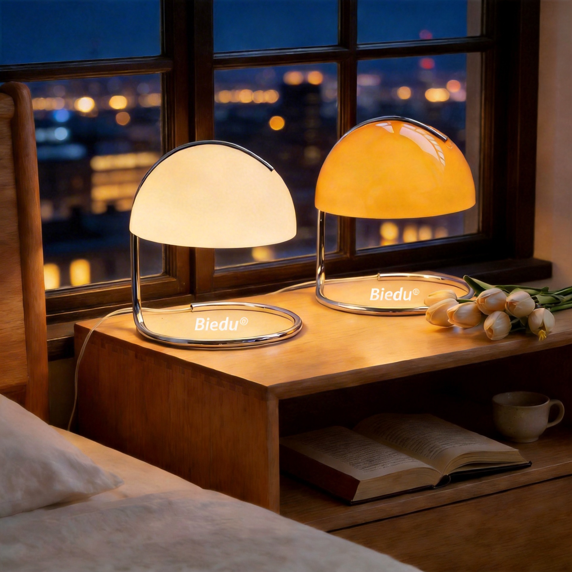 Mushroom Table Lamp - Bauhaus Mushroom Table Lamp, Mid-Century 3-Color