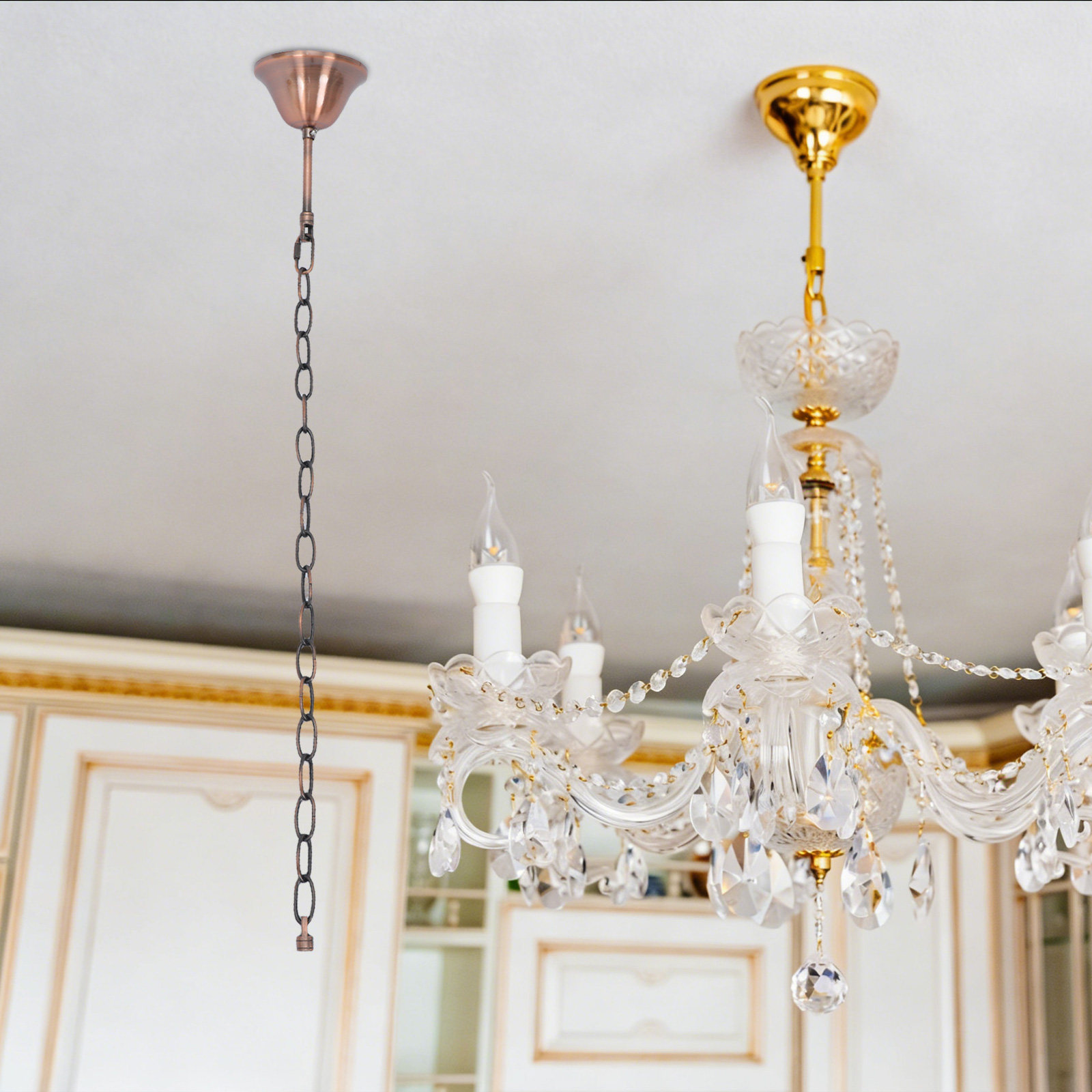Decor Lighting Ceiling Fans - Iron Ceiling Fan Pull Chain Brown