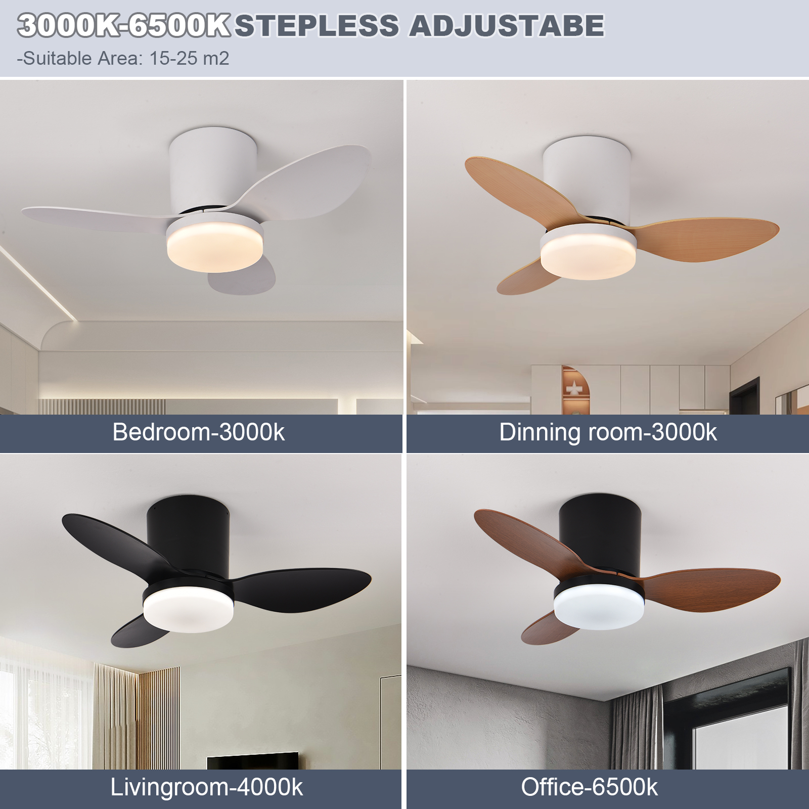 Decor Lighting Ceiling Fans - Modern LED Ceiling Fan Light Room