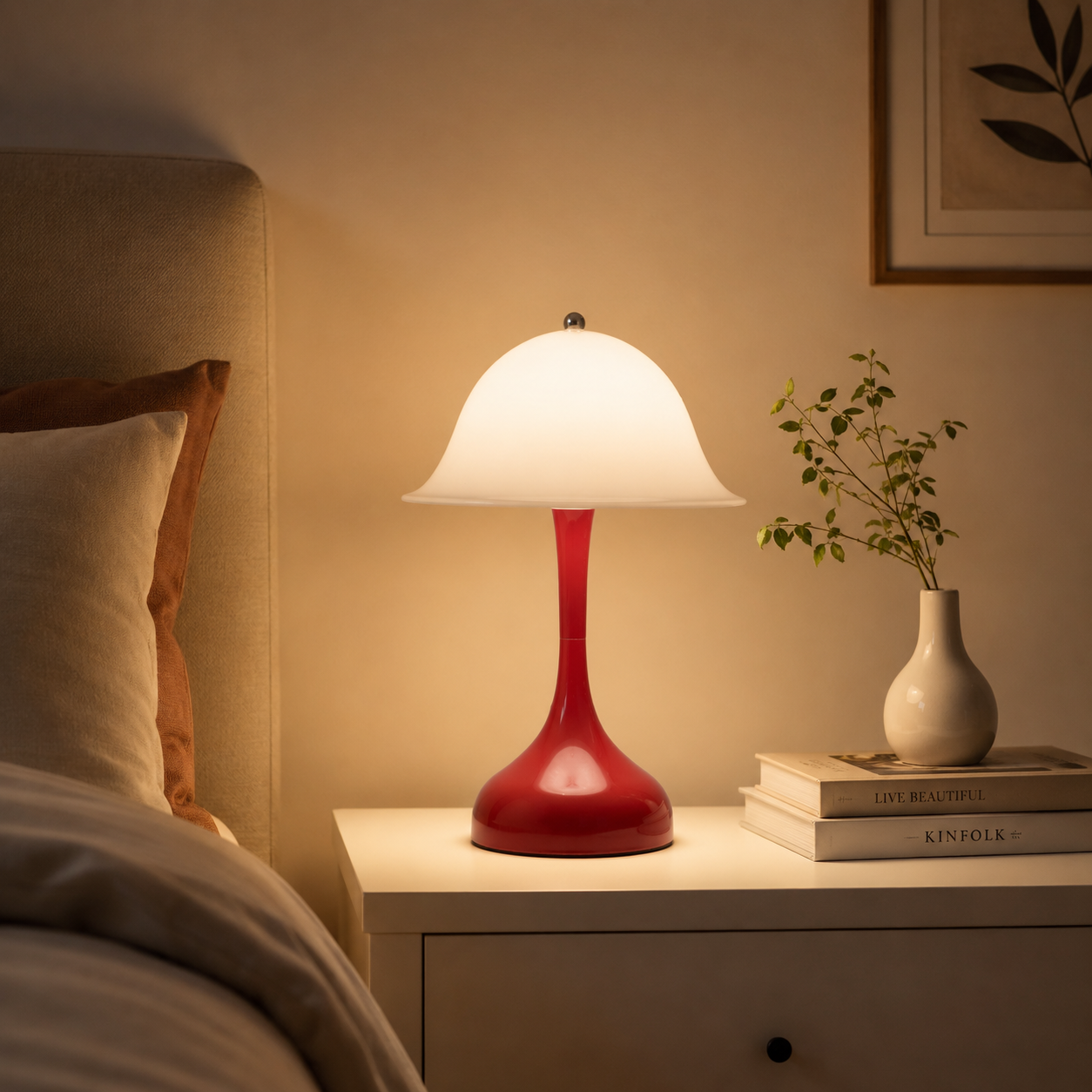 Mushroom Table Lamp - Desk Lamp LED Rechargeable Light Room