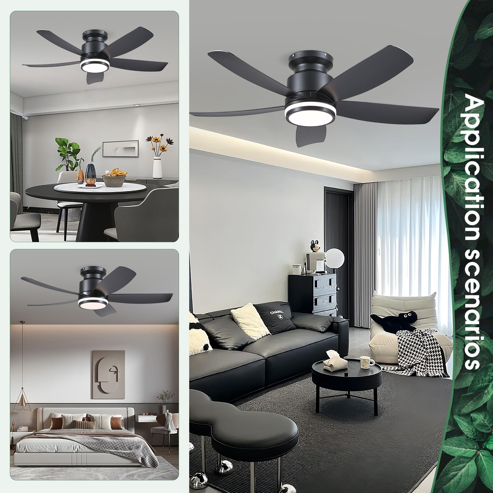 Decor Lighting Ceiling Fans - Energy-saving remote control lighting for bedroom