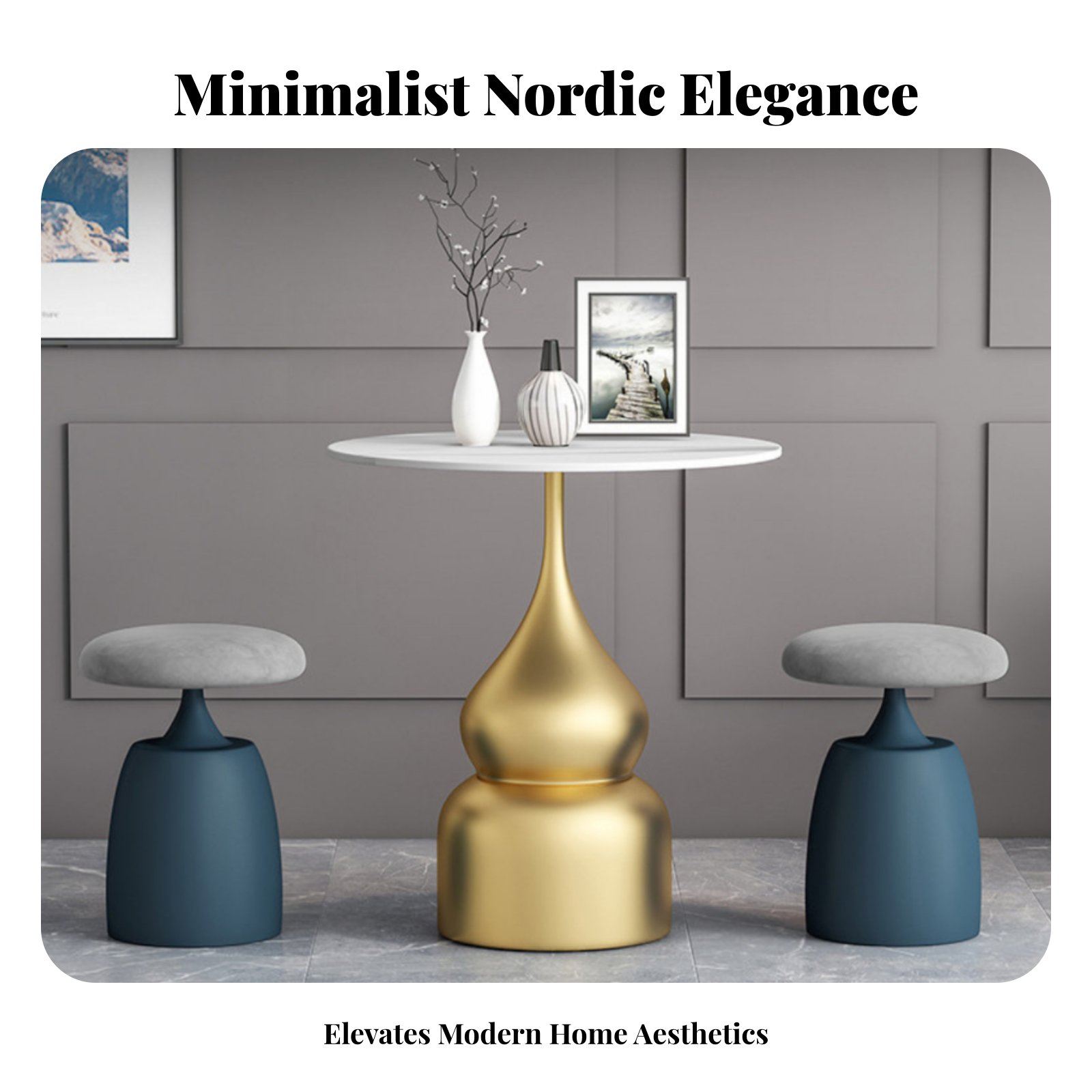 Furniture Lighting & Decor Magazine - Round Upholstered Pouf Light Luxury Vanity