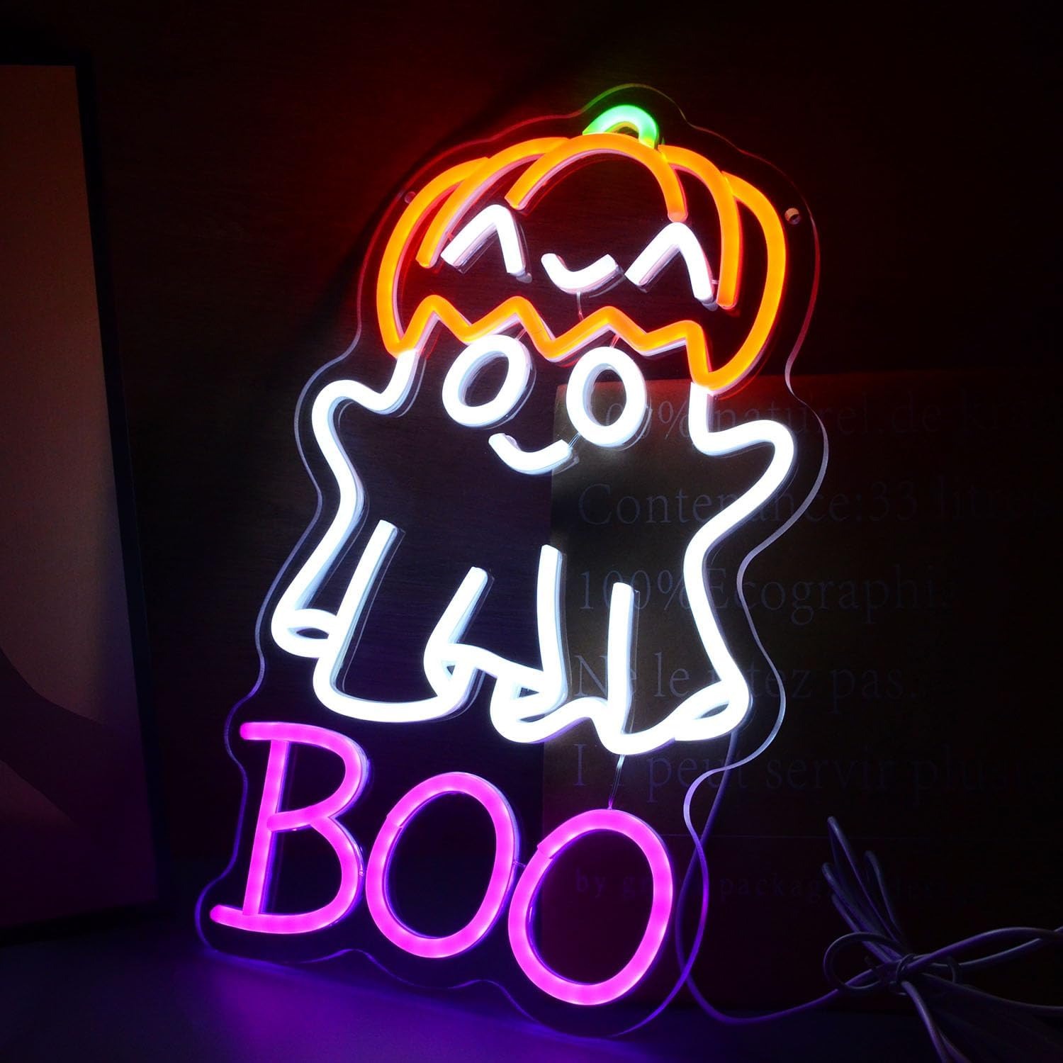 Cute Ghost Pumpkin Hat BOO LED - Home Decor Lighting Tricks reseña y precio