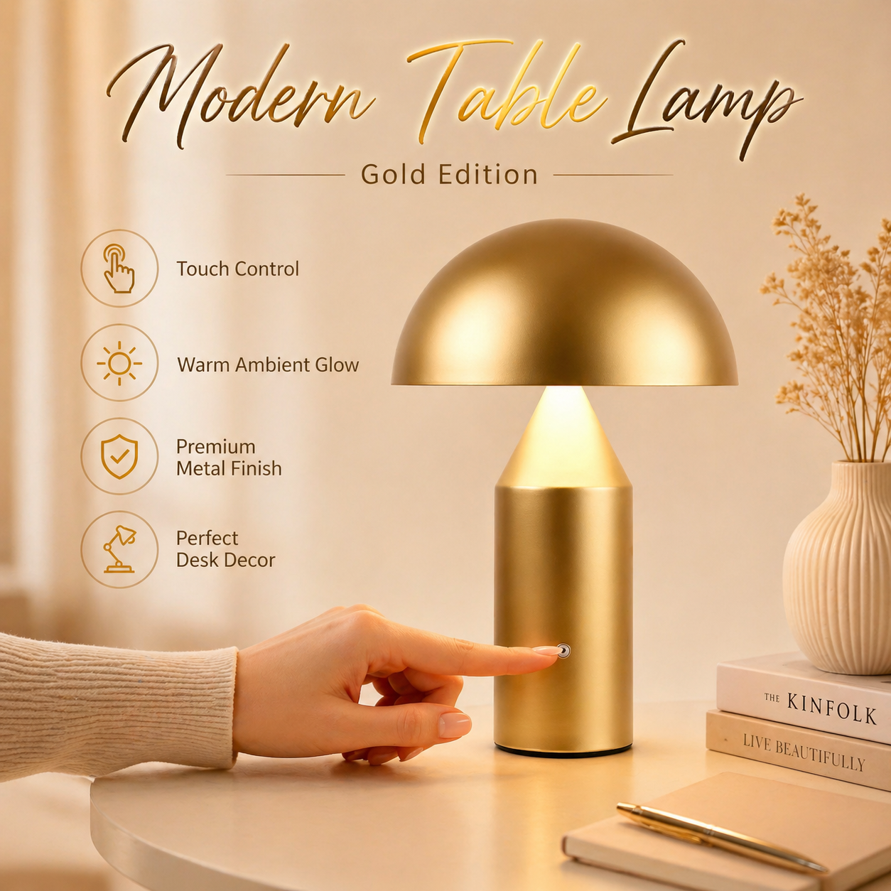 Metal Mushroom Table Lamp Mode - Mushroom Table Lamp reseña y precio
