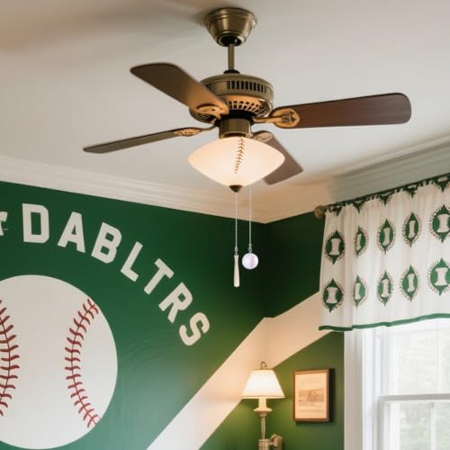 2Pcs Baseball Ceiling Fan Pull - Decor Lighting Ceiling Fans reseña y precio