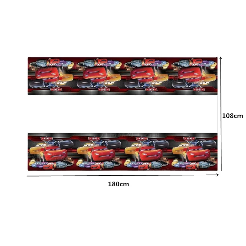 108*180cm Racing Cars Lightnin - Lighting Mcqueen Birthday Decor reseña y precio