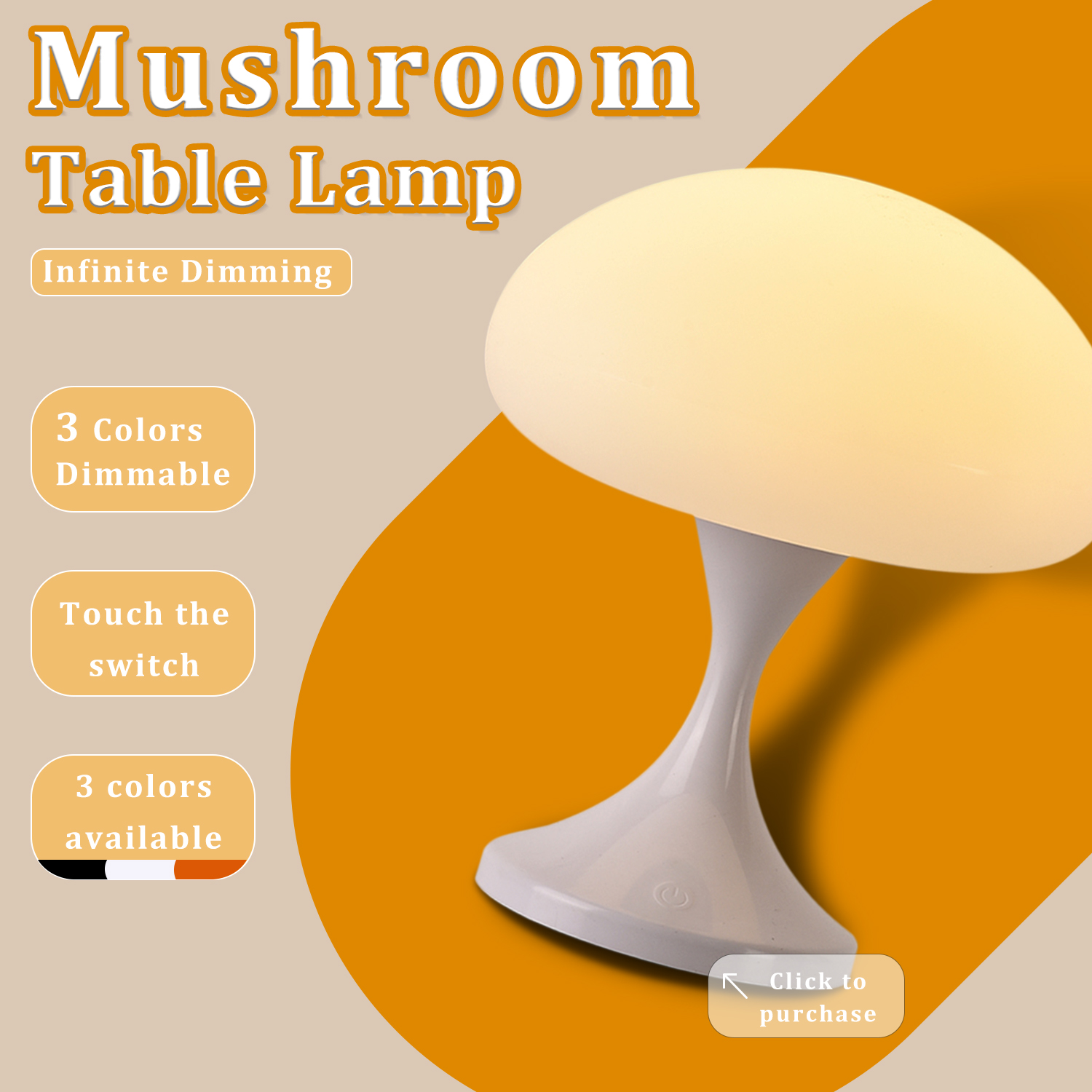 USB Rechargeable Mushroom Lamp - Mushroom Table Lamp reseña y precio