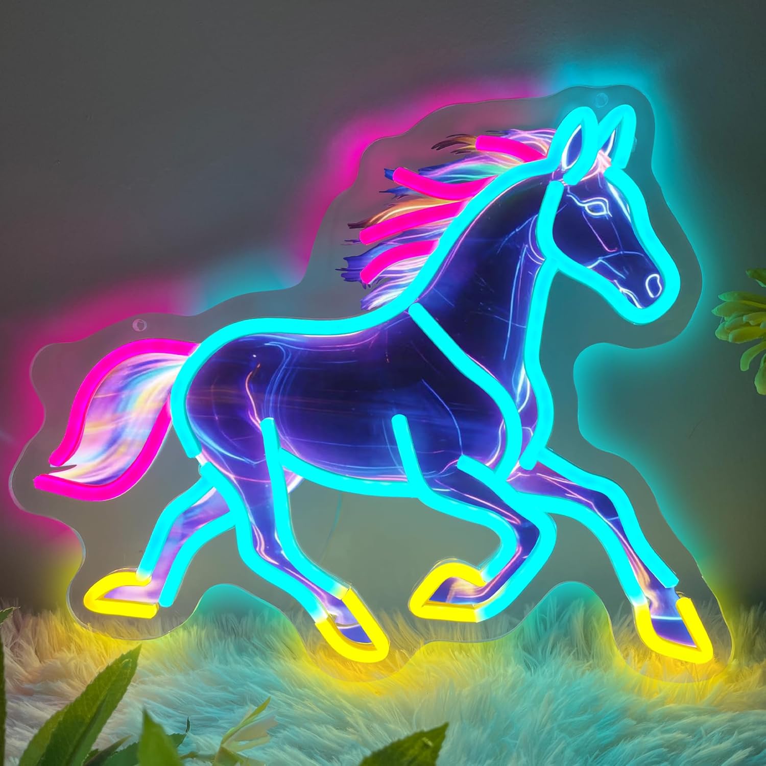 Horse Night Light Neon Sign De - Room Decor Lighting Lamp reseña y precio