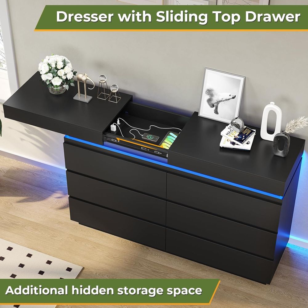 6-Drawer Sliding Top Desk, Wid - Furniture Lighting & Decor Magazine reseña y precio