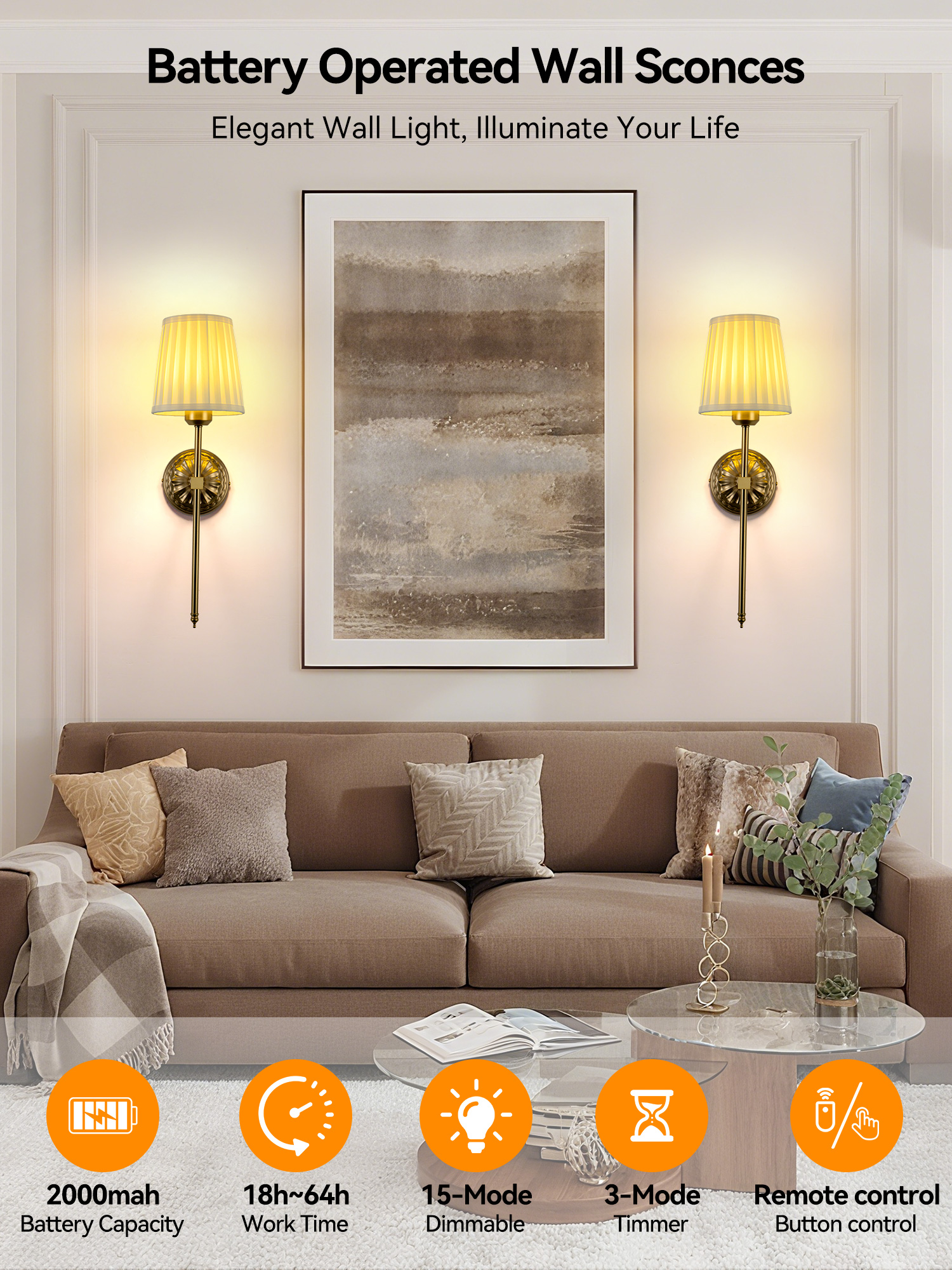 Battery-Powered Wall Light: Re - Foyer Lighting Wall Decor reseña y precio