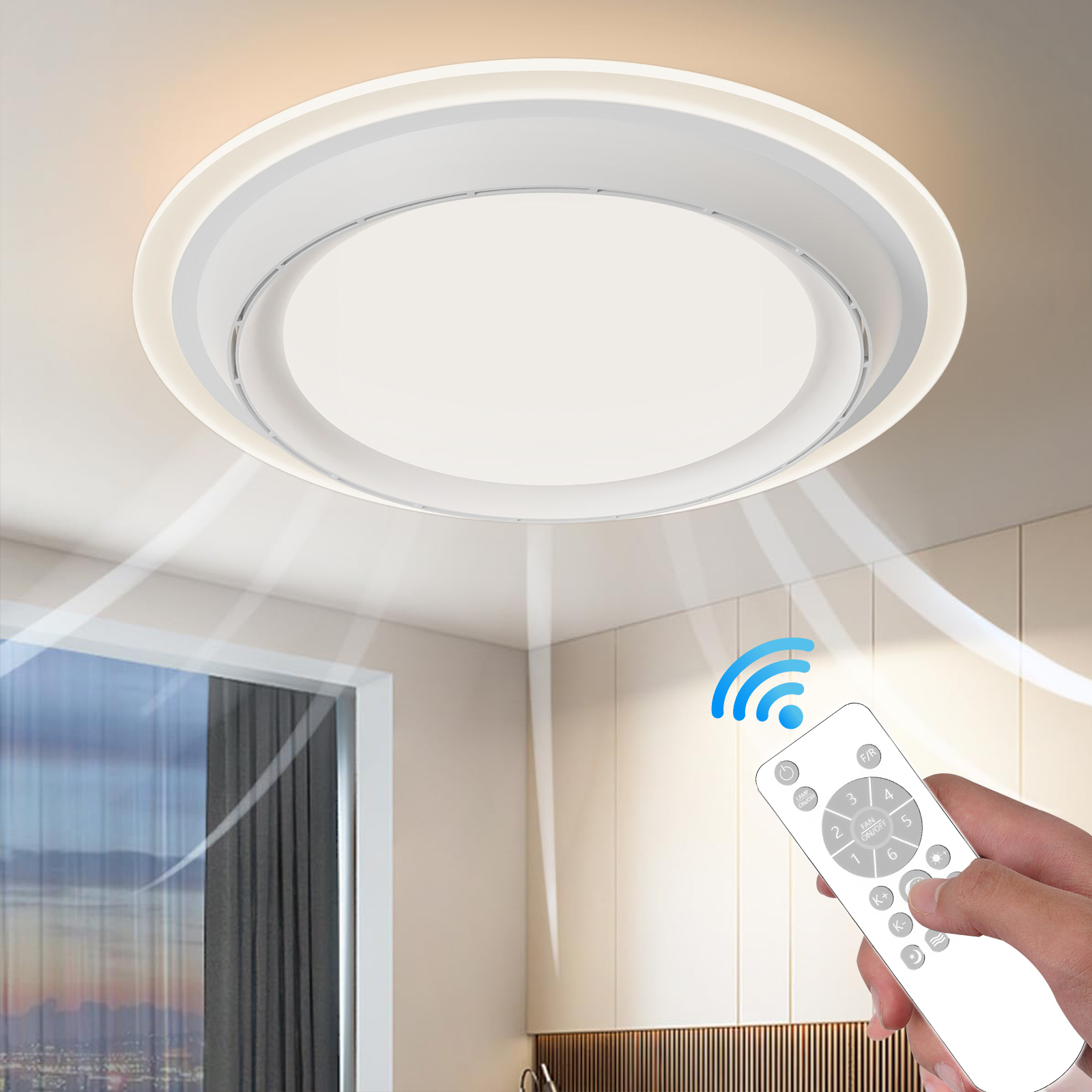 LED Ceiling Fan Lamp Home Ligh - Decor Lighting Ceiling Fans reseña y precio