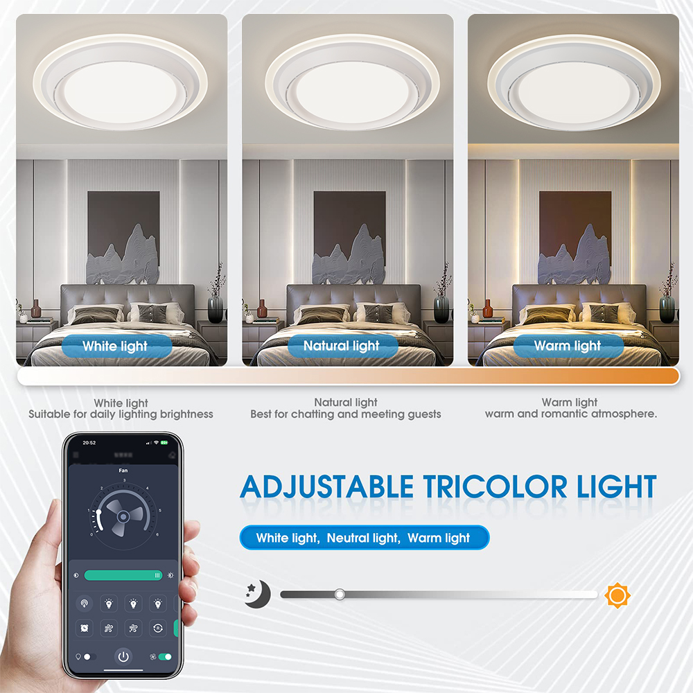 LED Ceiling Fan Lamp Home Ligh - Decor Lighting Ceiling Fans reseña y precio