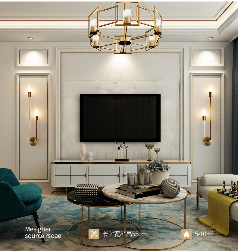 Retro Background Living Room A - Room Decor Lighting Lamp reseña y precio