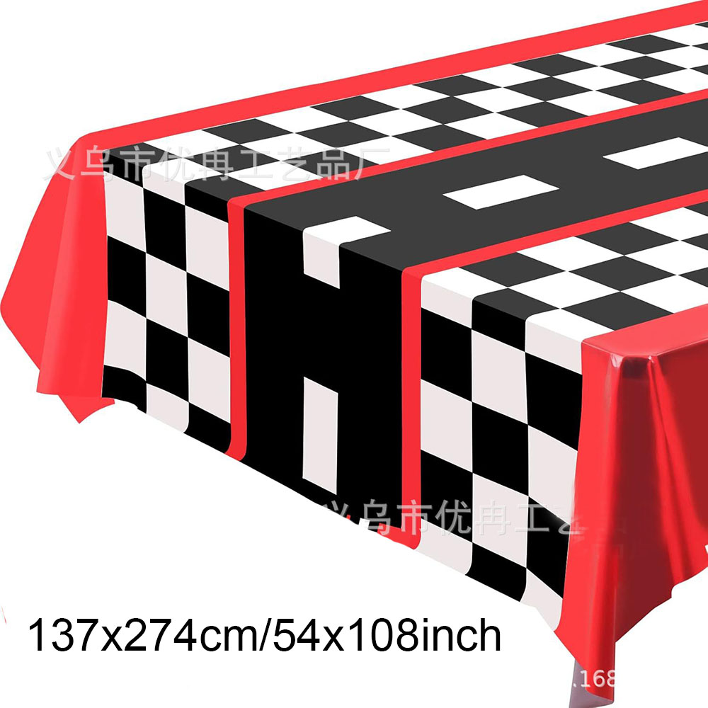 Racing Car Theme Disposable Ta - Lighting Mcqueen Birthday Decor reseña y precio