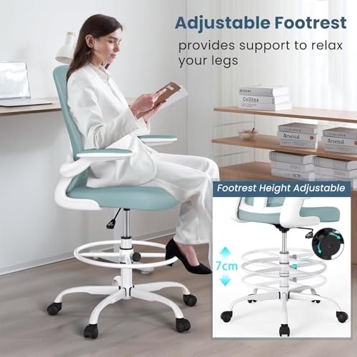 Light Blue Ergonomic Drafting  - Furniture Lighting & Decor Magazine reseña y precio