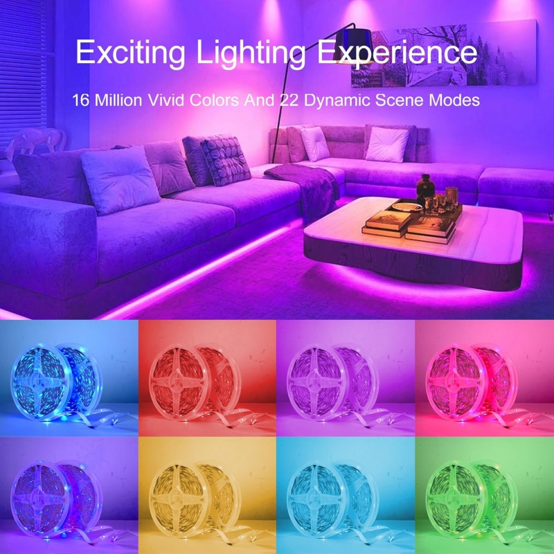 DC 5V USB LED Strip Lights APP - Room Decor Lighting Lamp reseña y precio