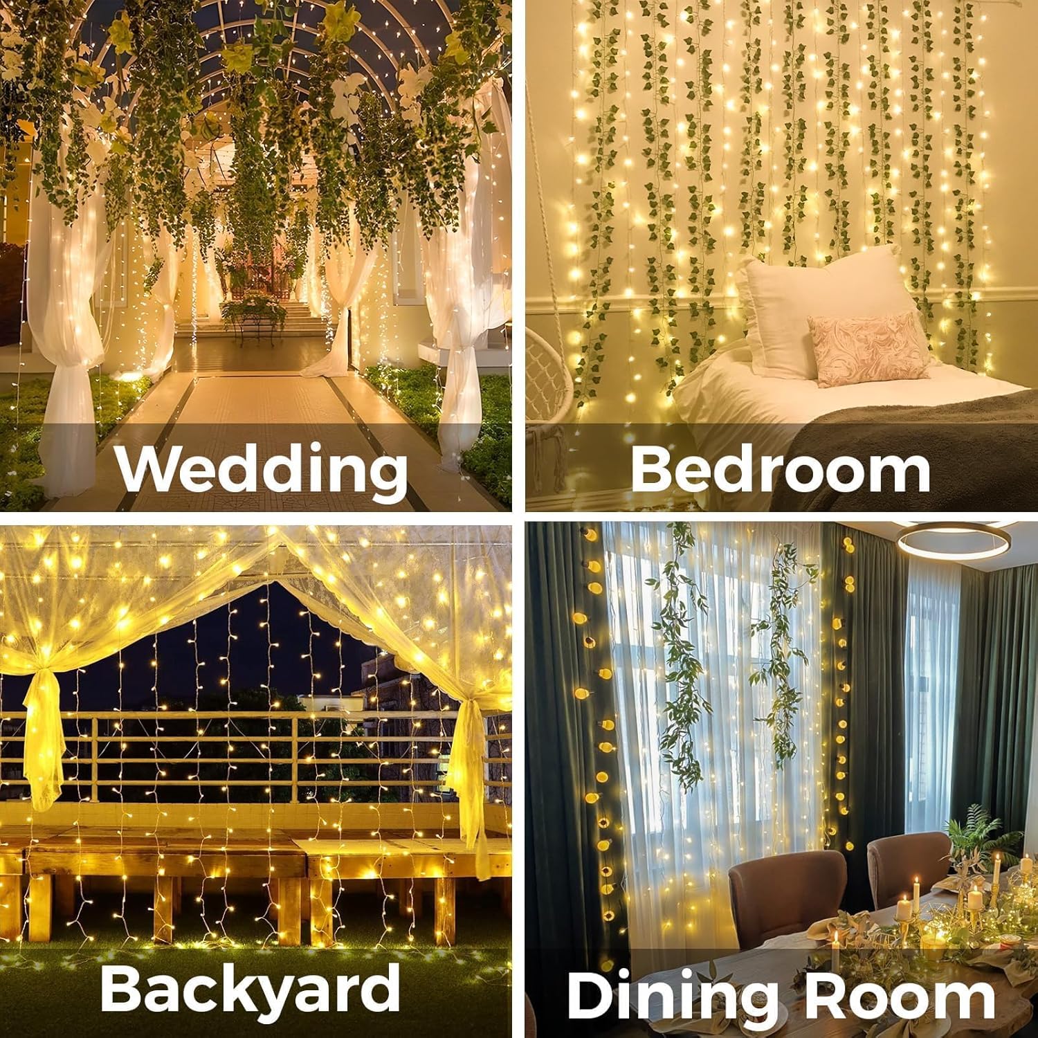 Curtain Lights For Bedroom 200 - Lighting Decoration Outdoor reseña y precio