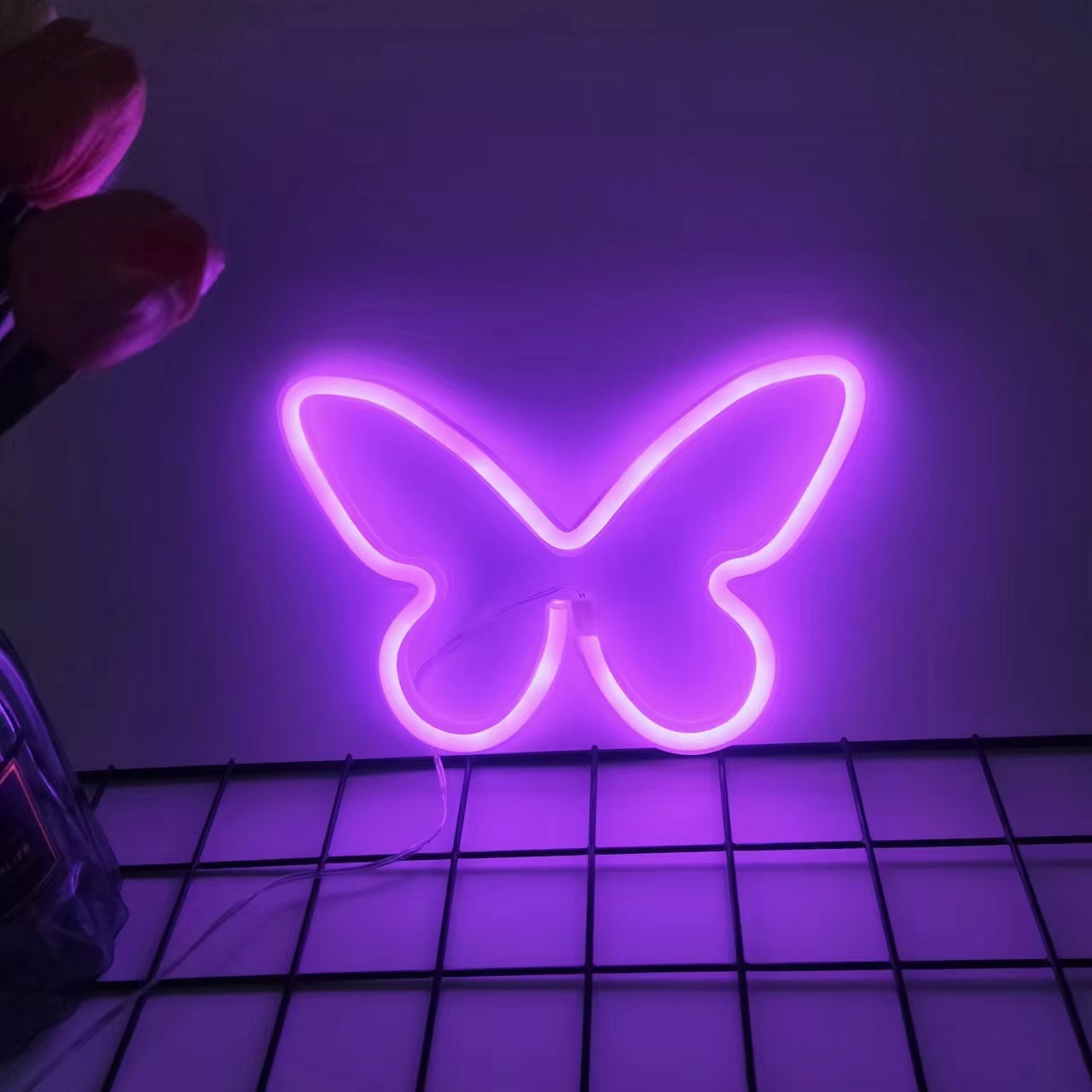 LED butterfly neon lights, USB - Foyer Lighting Wall Decor reseña y precio