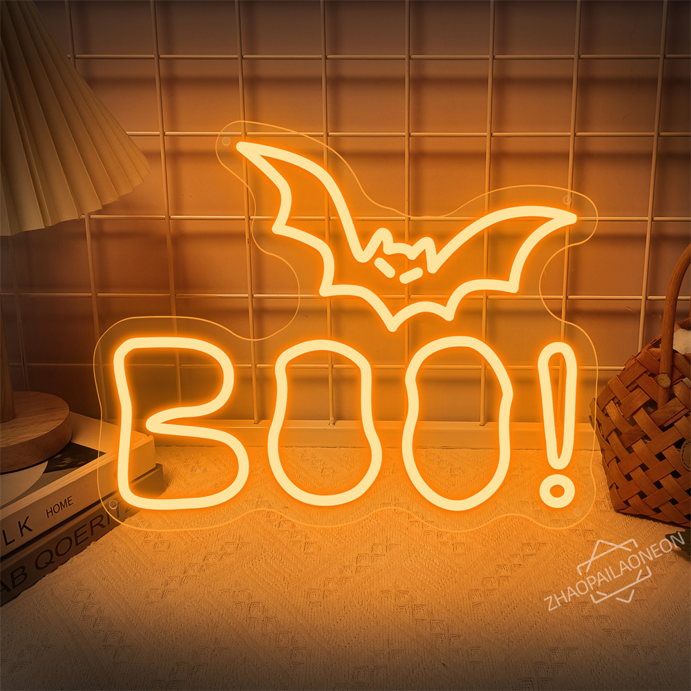 BOO LED Neon Sign Halloween Li - Home Decor Lighting Tricks reseña y precio
