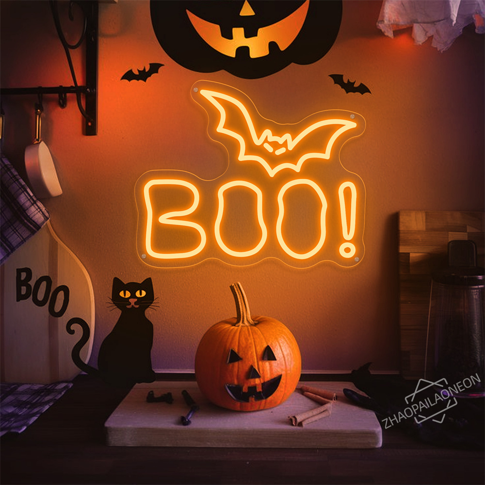 BOO LED Neon Sign Halloween Li - Home Decor Lighting Tricks reseña y precio