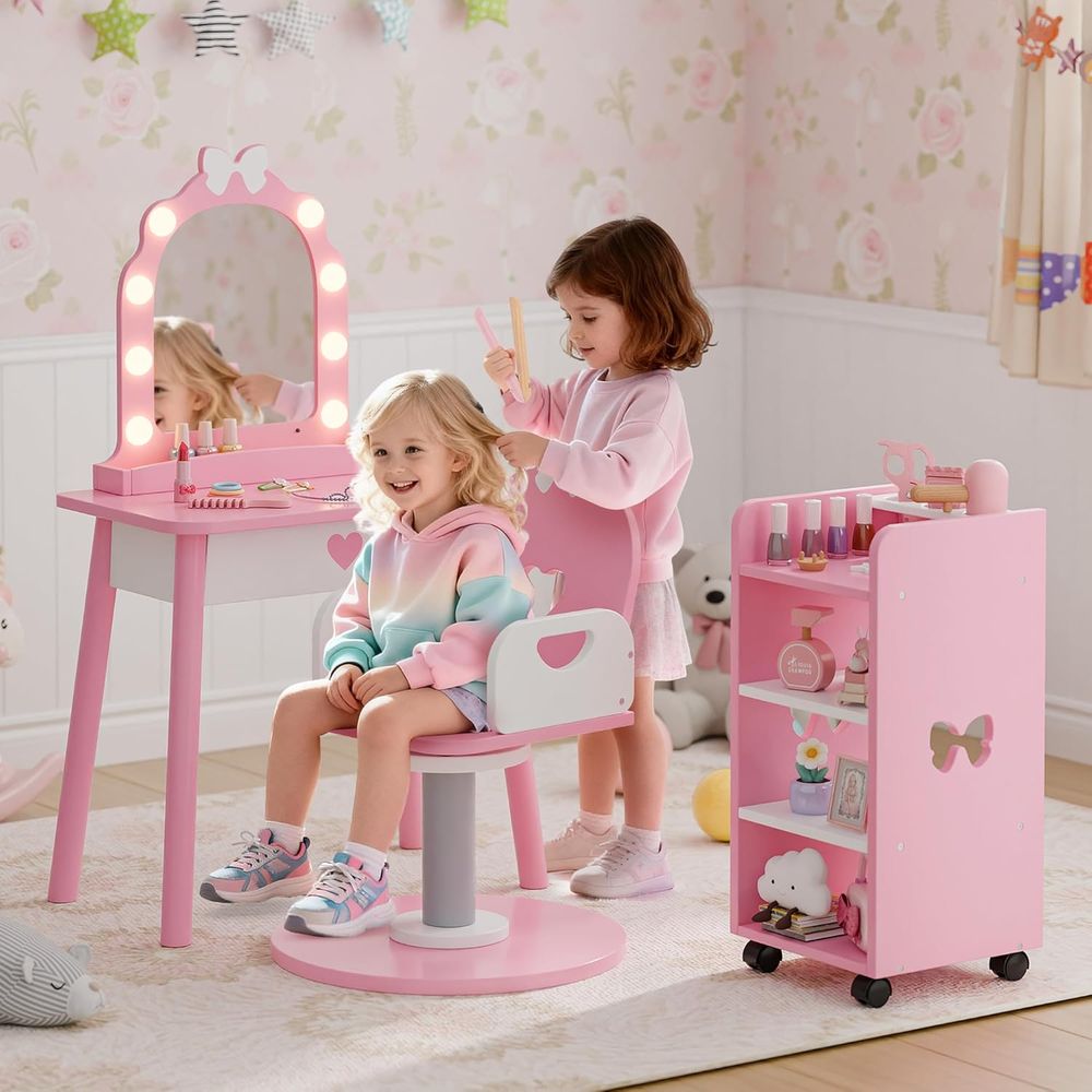 Pink Toddler Vanity Set with L - Furniture Lighting & Decor Magazine reseña y precio