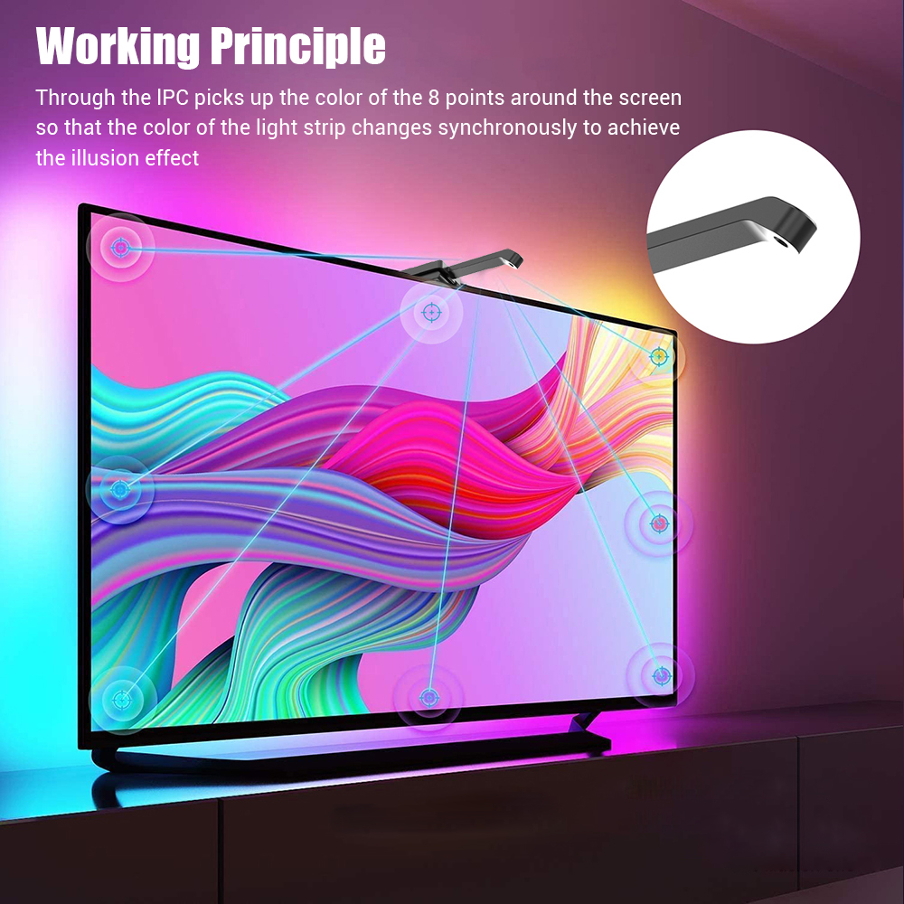Wiscolor RGBIC LED TV Backligh - Foyer Lighting Wall Decor reseña y precio