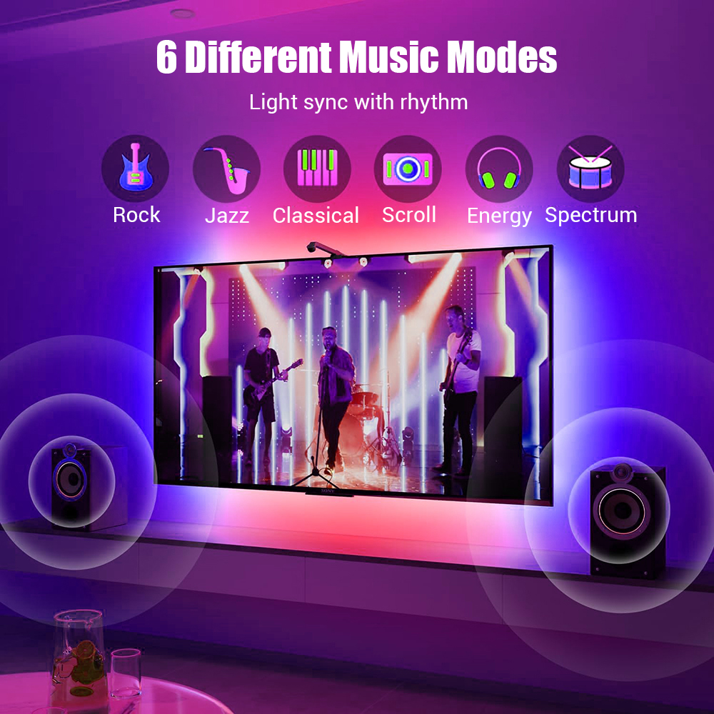 Wiscolor RGBIC LED TV Backligh - Foyer Lighting Wall Decor reseña y precio