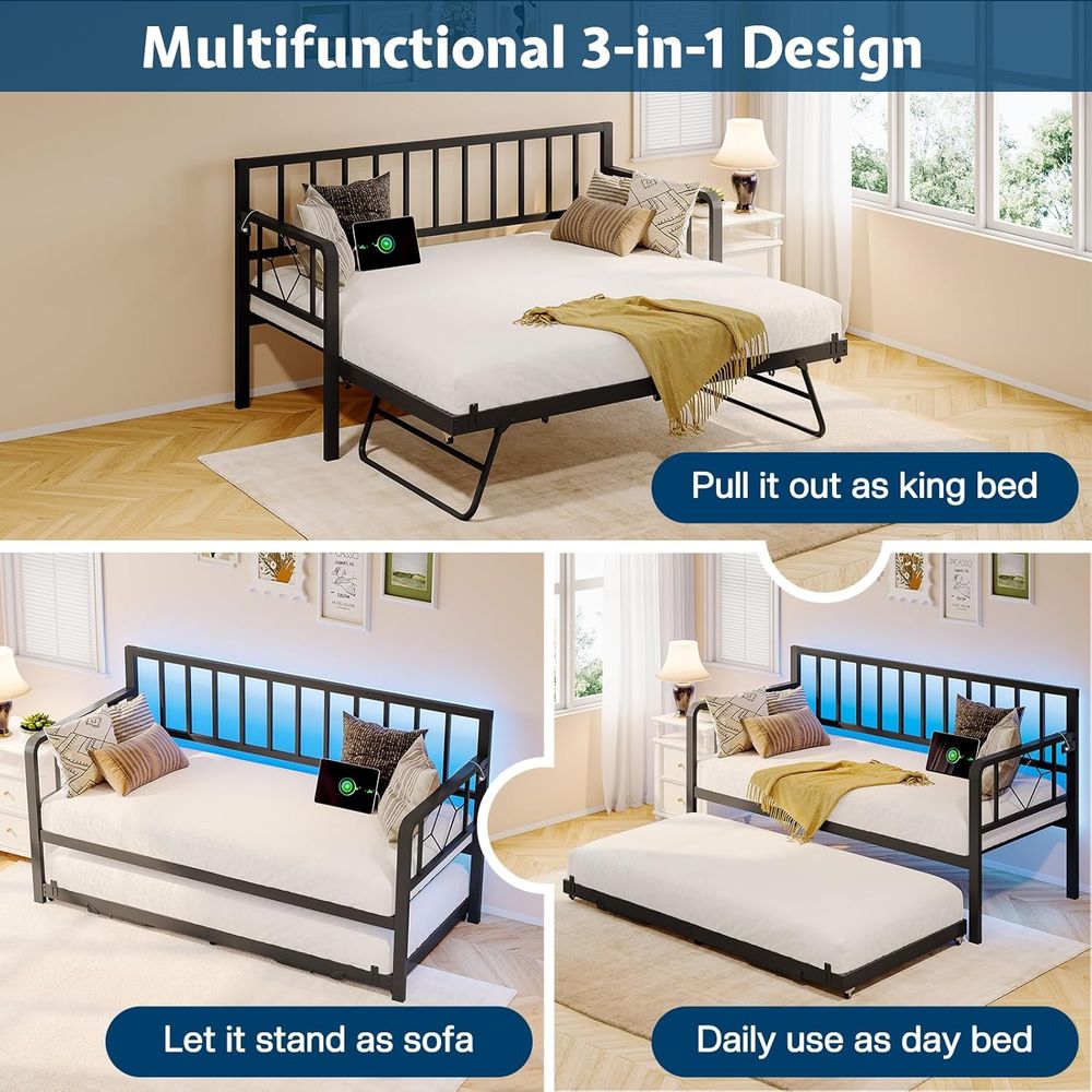 Jocisland DayBed with Charging - Furniture Lighting & Decor Magazine reseña y precio