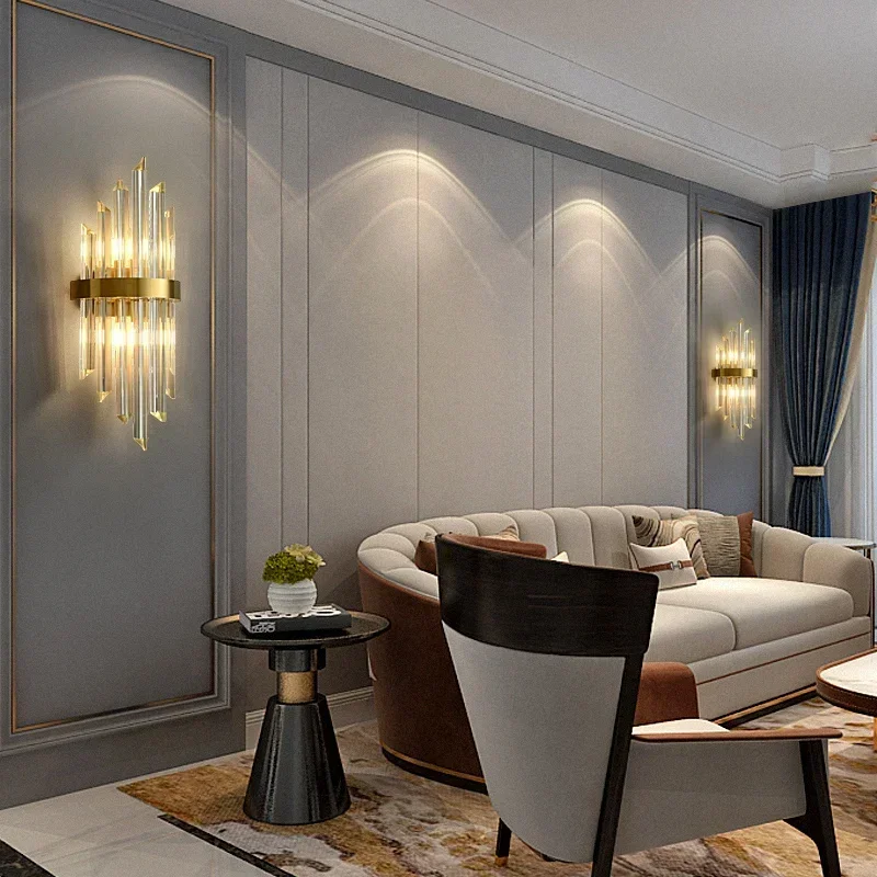 LED Luxury Crystal Wall Lamps  - Foyer Lighting Wall Decor reseña y precio