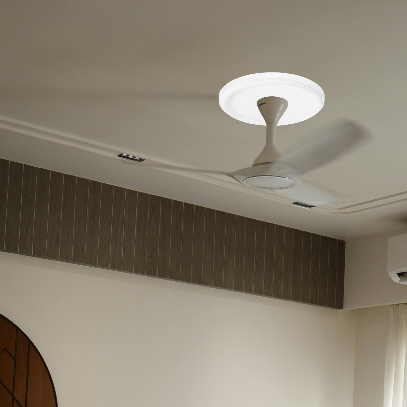 White Round Ceiling Medallion  - Decor Lighting Ceiling Fans reseña y precio