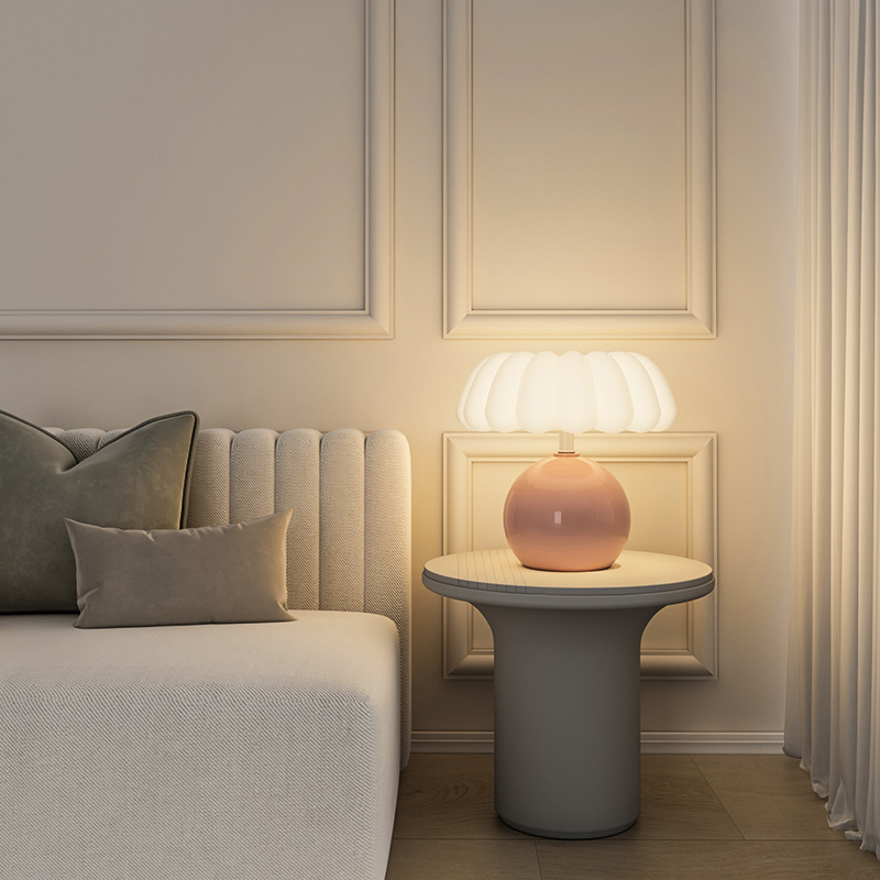 Cream Style Bedside Table Lamp - Mushroom Table Lamp reseña y precio