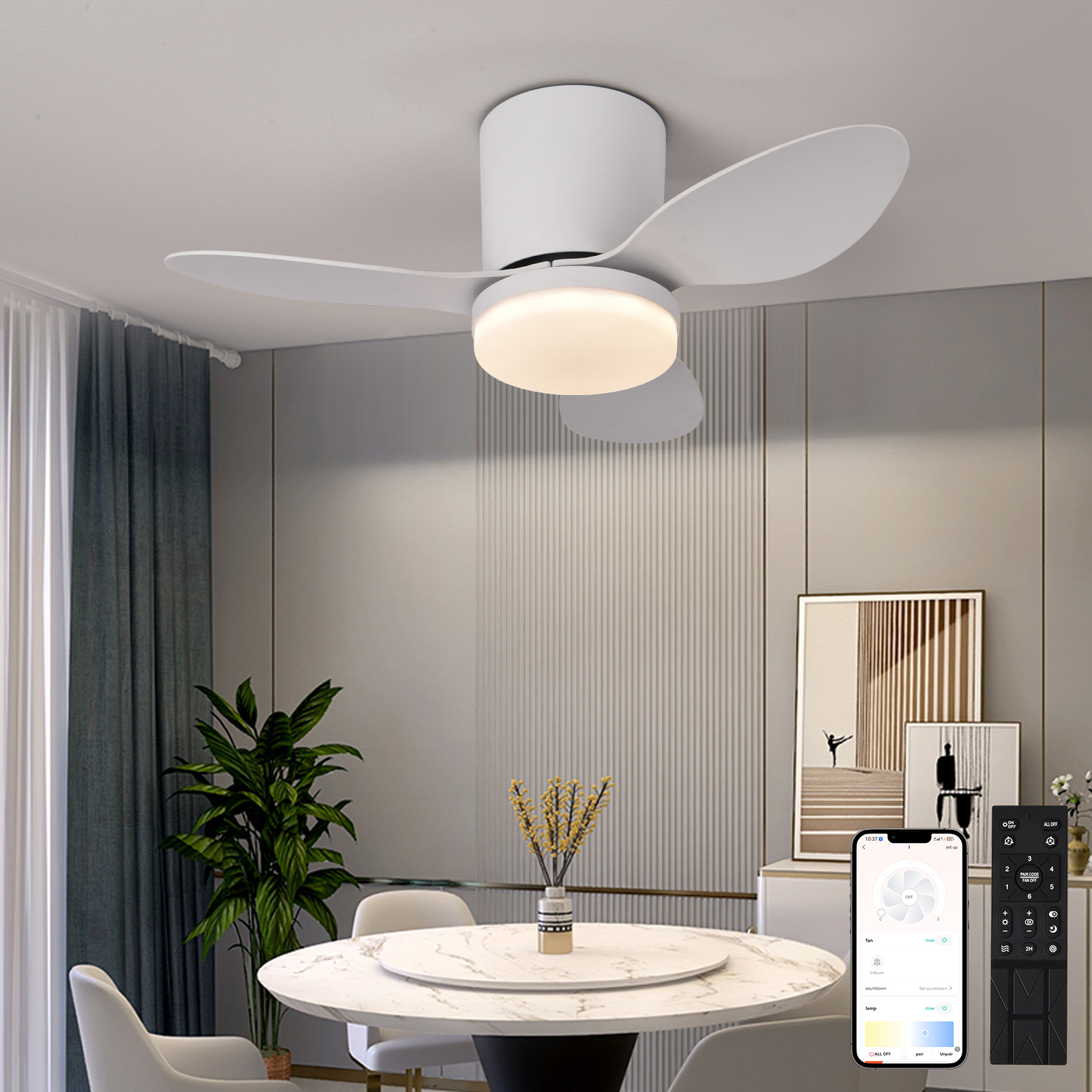 Modern LED Ceiling Fan Light R - Decor Lighting Ceiling Fans reseña y precio