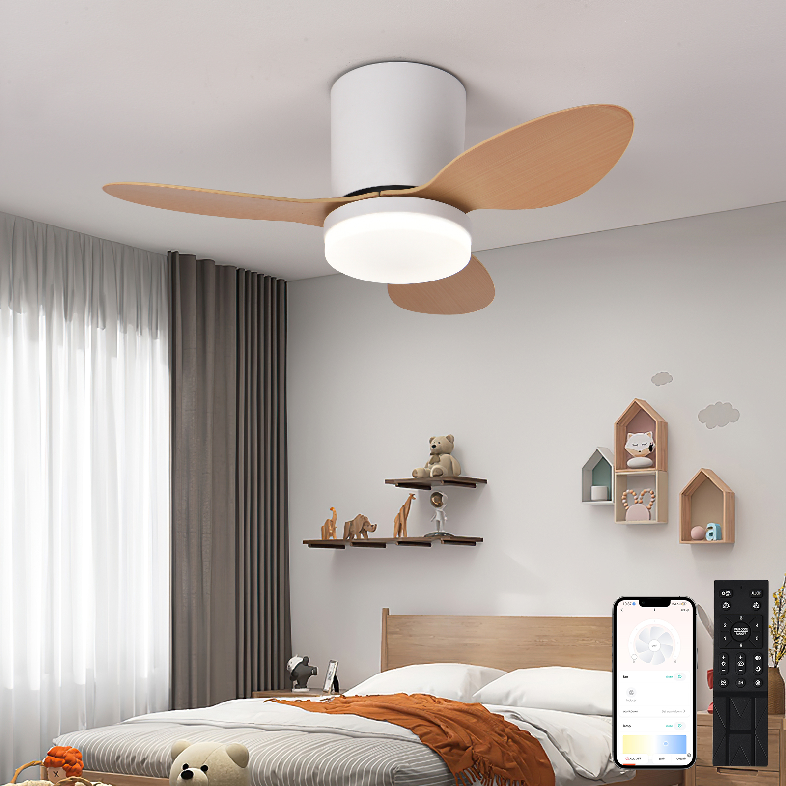Modern LED Ceiling Fan Light R - Decor Lighting Ceiling Fans reseña y precio