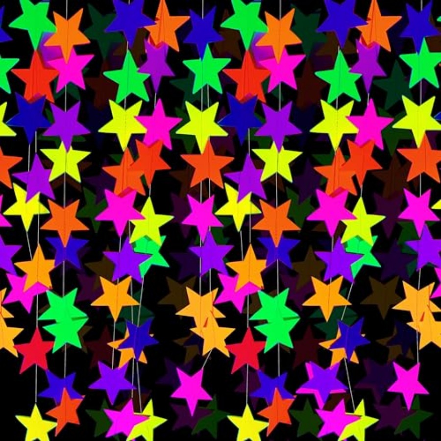 120feet UV Neon Star Hanging P - Lighting Decor reseña y precio