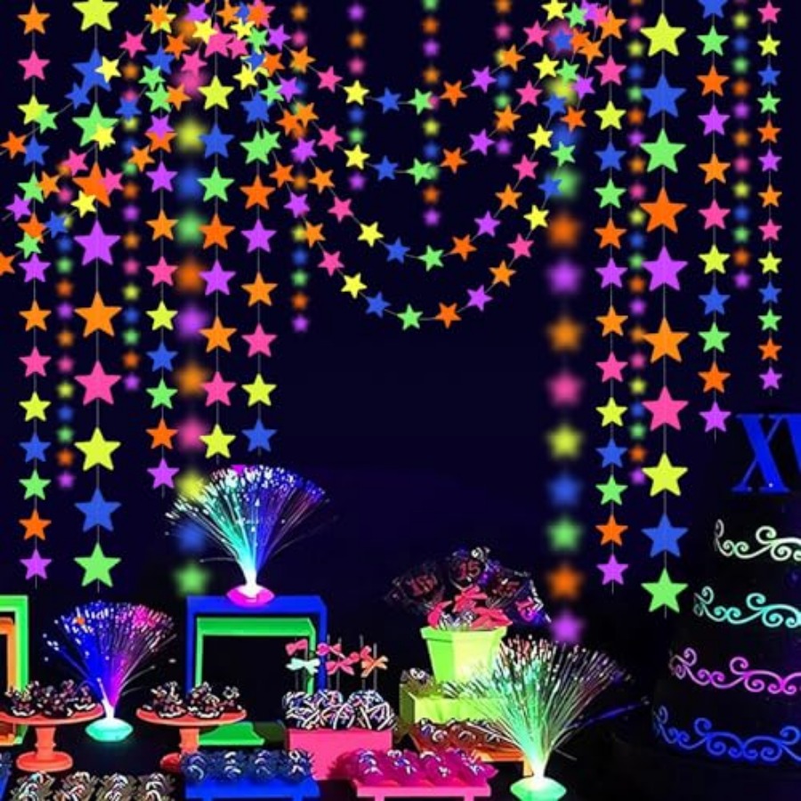 120feet UV Neon Star Hanging P - Lighting Decor reseña y precio