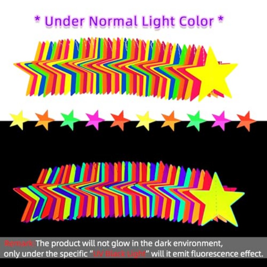 120feet UV Neon Star Hanging P - Lighting Decor reseña y precio