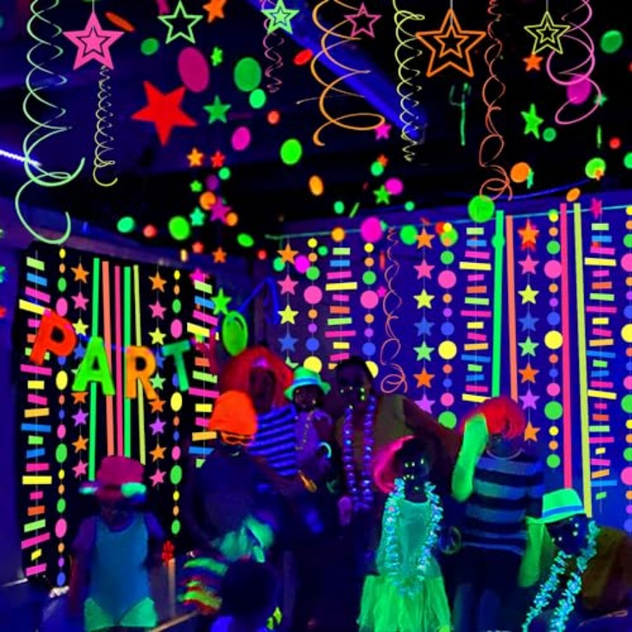 120feet UV Neon Star Hanging P - Lighting Decor reseña y precio