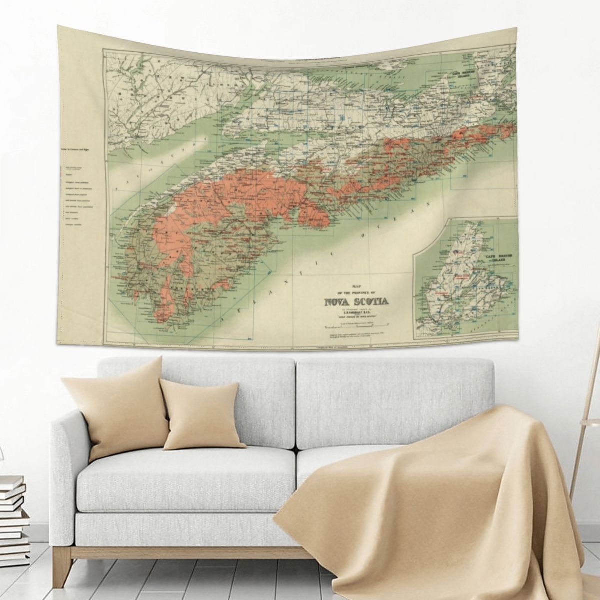 Vintage Geological Map of Nova - Nova Decor & Lighting Julestjerne reseña y precio