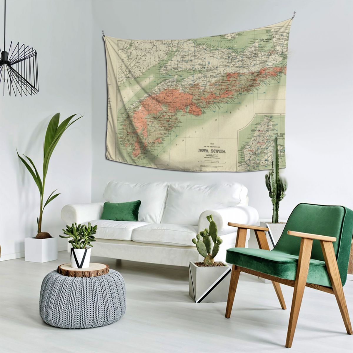 Vintage Geological Map of Nova - Nova Decor & Lighting Julestjerne reseña y precio