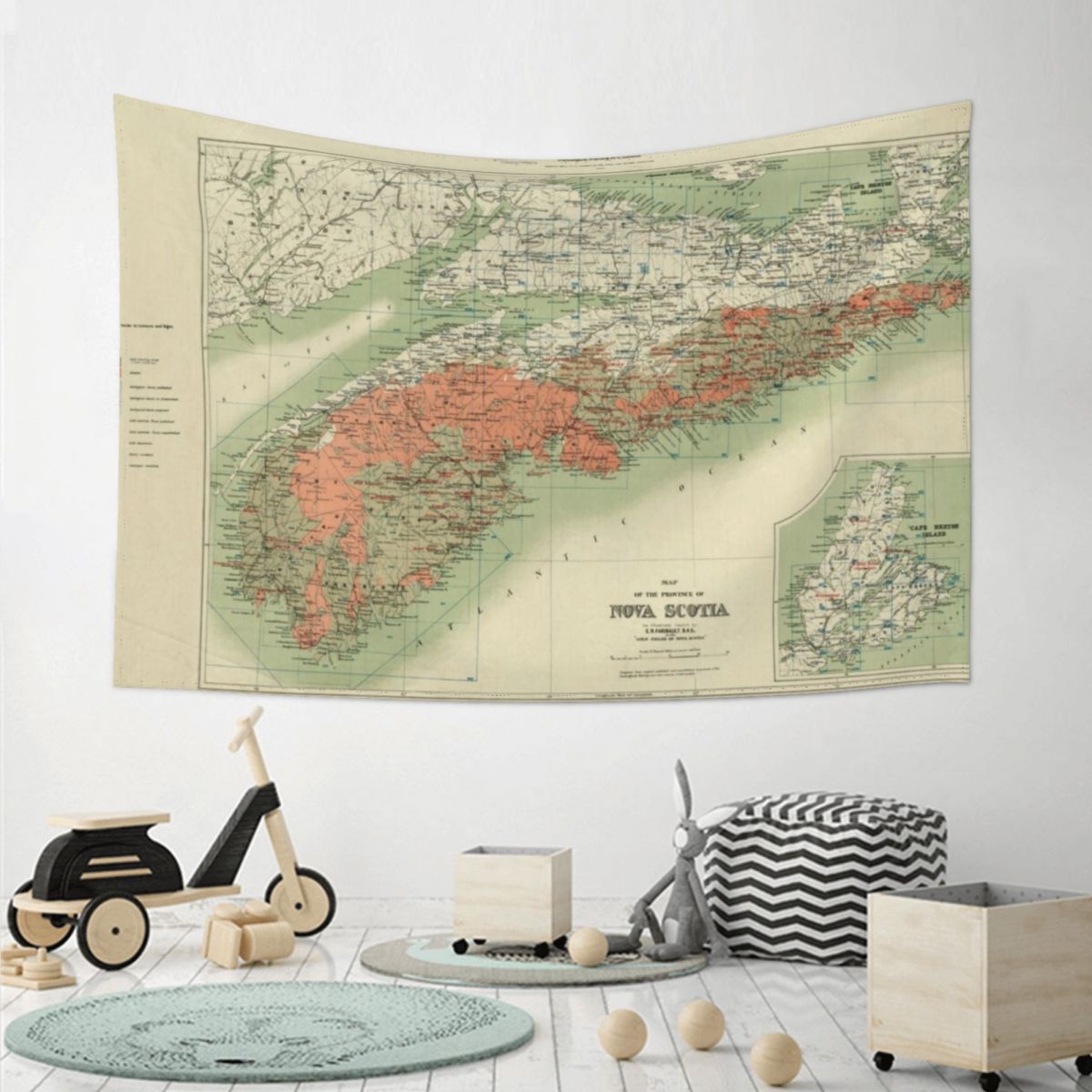 Vintage Geological Map of Nova - Nova Decor & Lighting Julestjerne reseña y precio