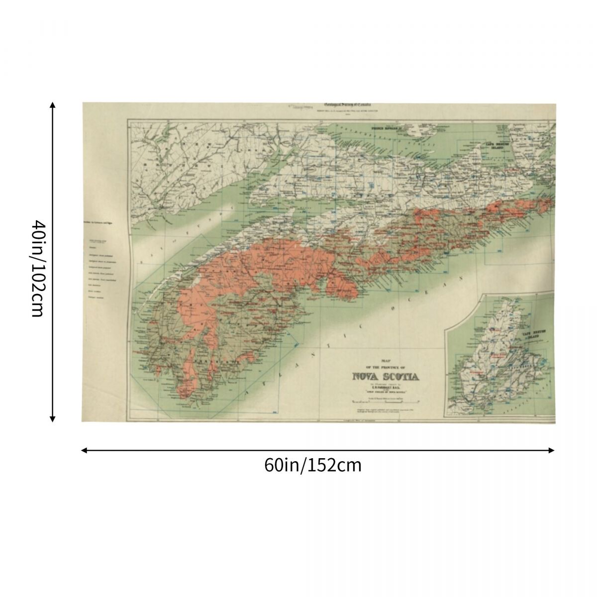 Vintage Geological Map of Nova - Nova Decor & Lighting Julestjerne reseña y precio