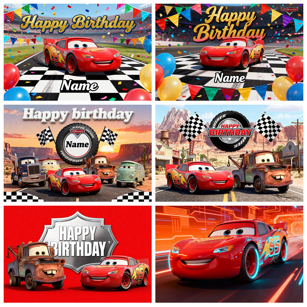 Disney Lightning McQueen Photo - Lighting Mcqueen Birthday Decor reseña y precio