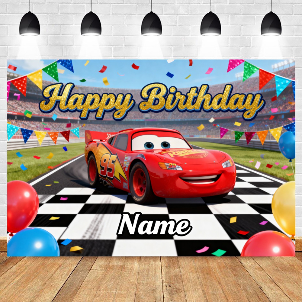 Disney Lightning McQueen Photo - Lighting Mcqueen Birthday Decor reseña y precio
