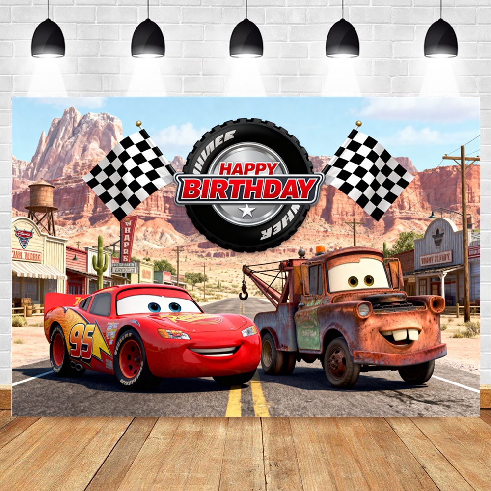 Disney Lightning McQueen Photo - Lighting Mcqueen Birthday Decor reseña y precio