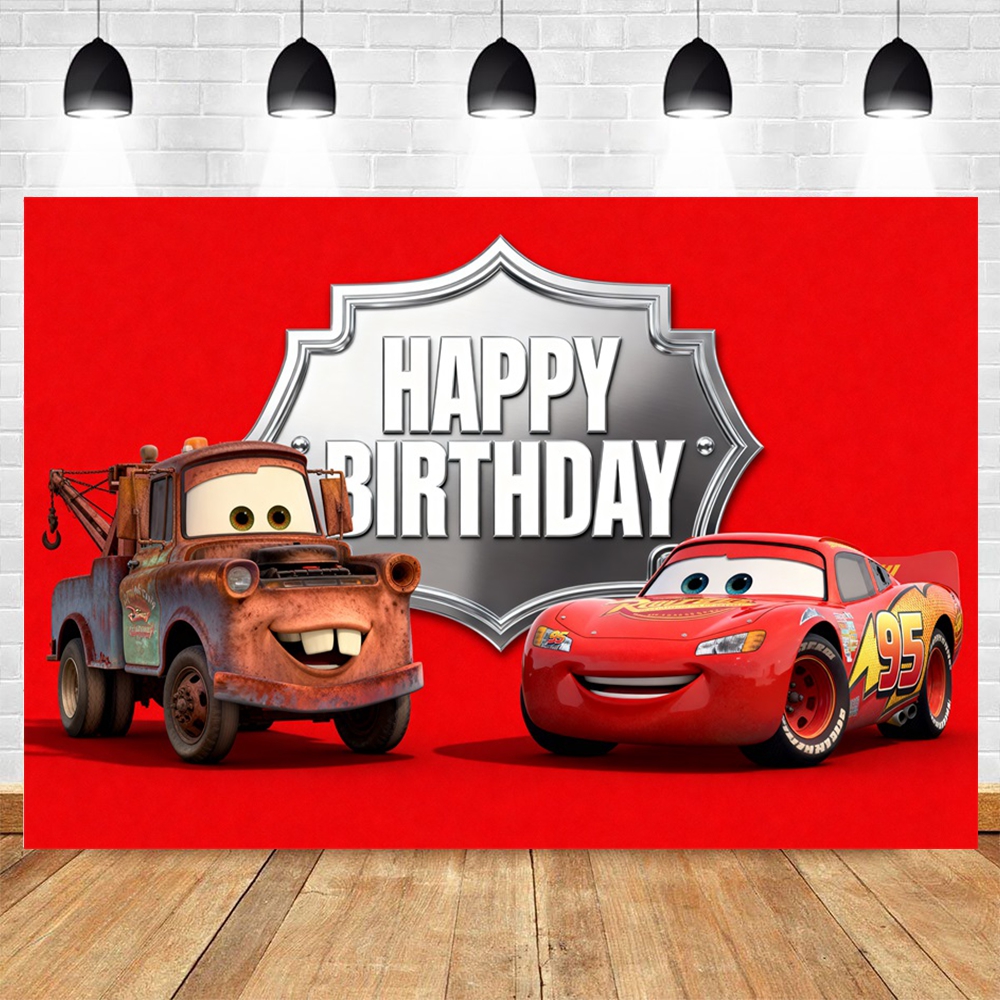 Disney Lightning McQueen Photo - Lighting Mcqueen Birthday Decor reseña y precio