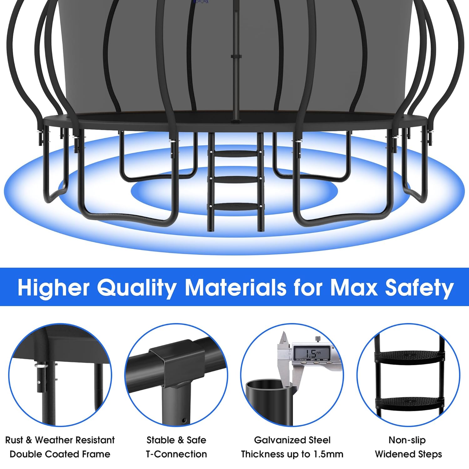 Large Outdoor Trampoline with  - Furniture Lighting & Decor Magazine reseña y precio