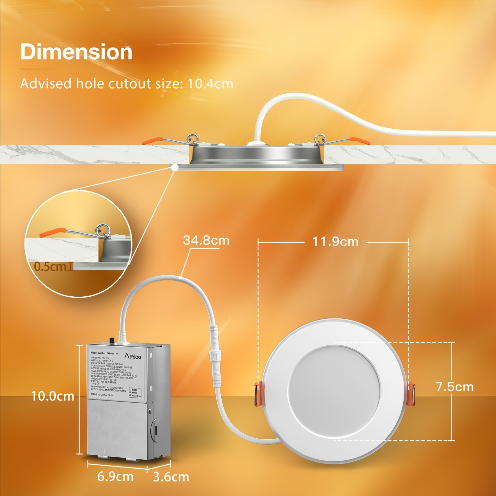 12/6 Pack 4/6 Inch 5CCT LED Re - Lighting Decor reseña y precio