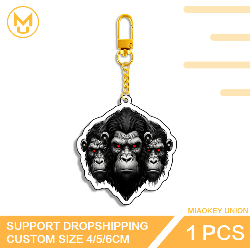 Three Chimpanzee Heads Keyring - Union Lighting & Decor reseña y precio