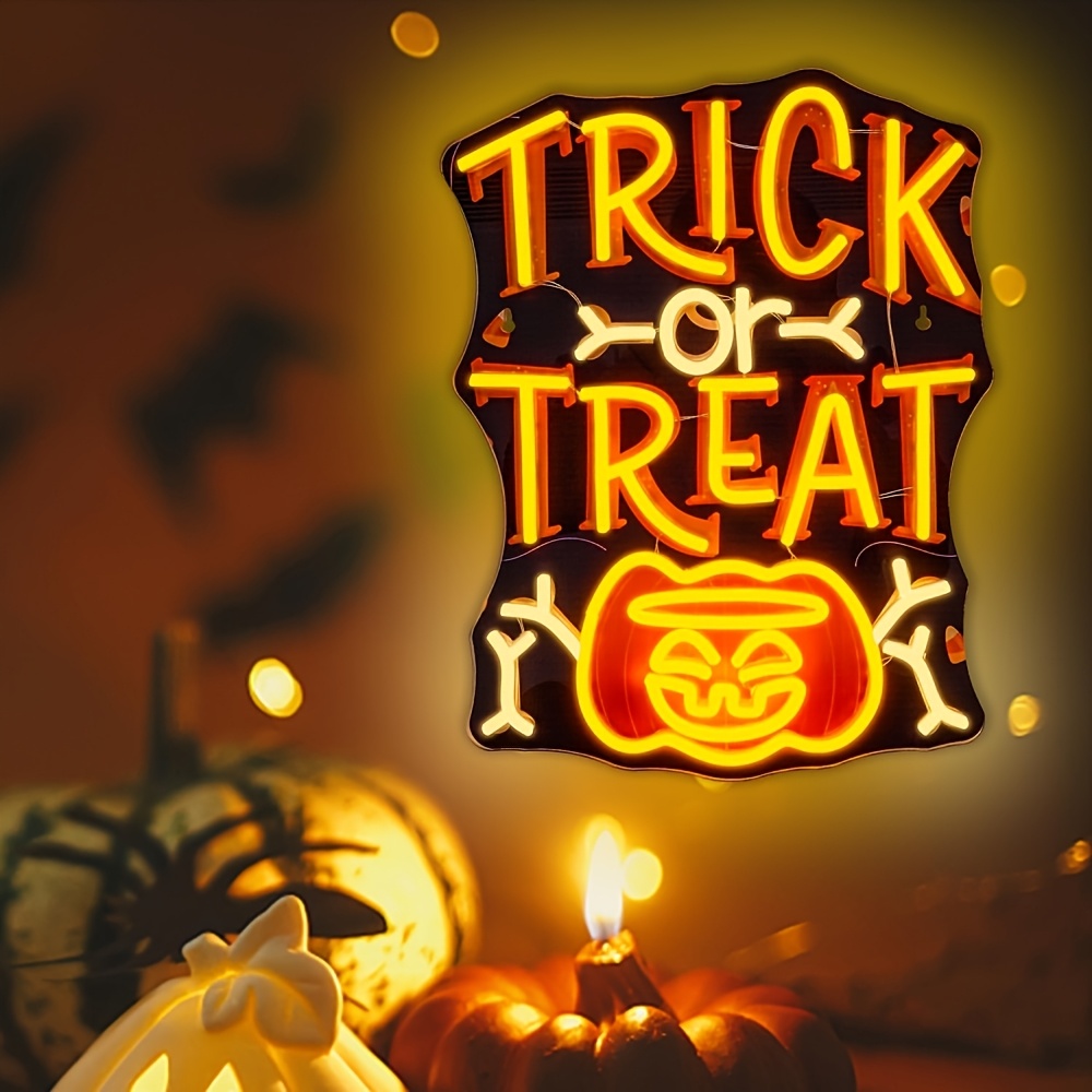 Trick or Treat Halloween Neon  - Home Decor Lighting Tricks reseña y precio