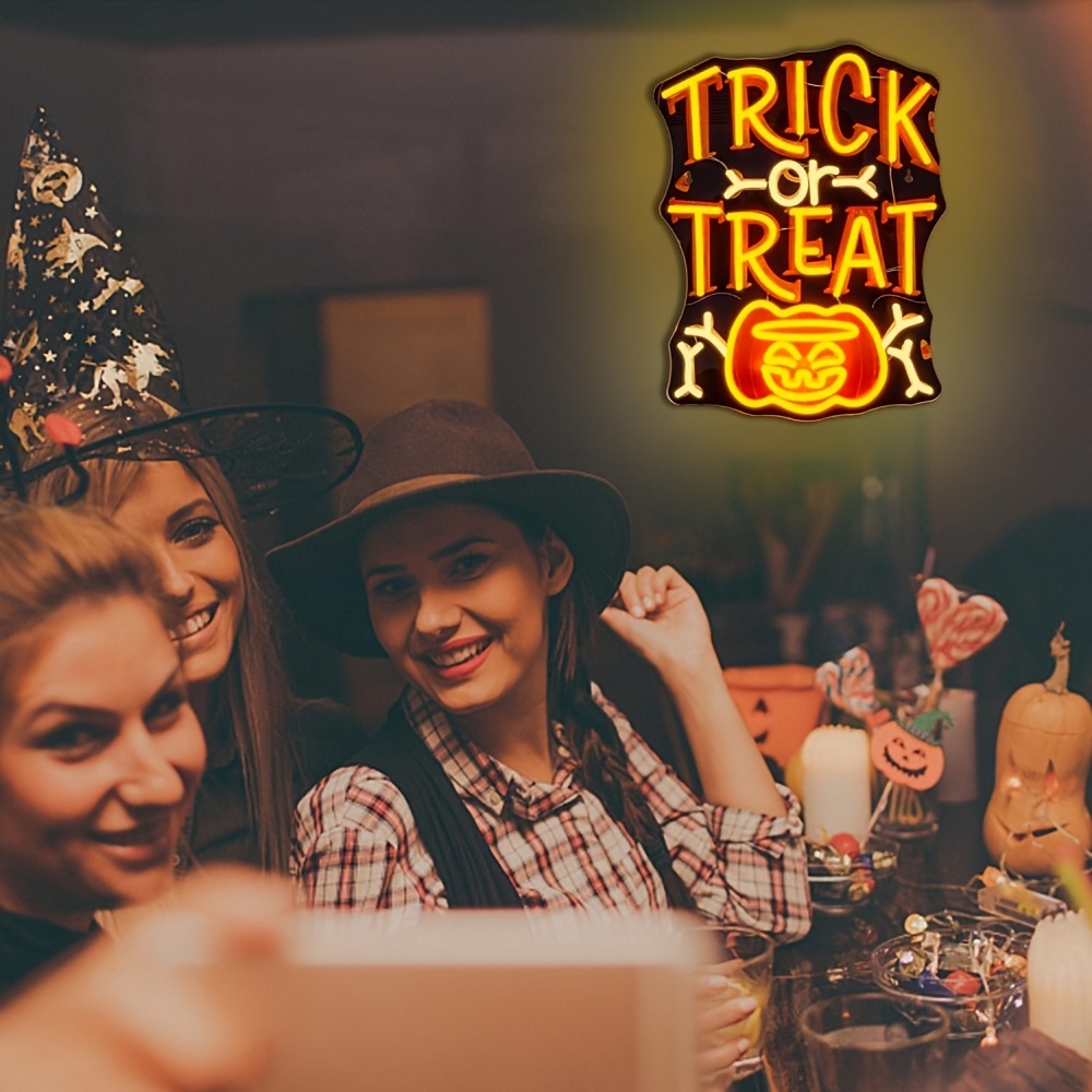 Trick or Treat Halloween Neon  - Home Decor Lighting Tricks reseña y precio